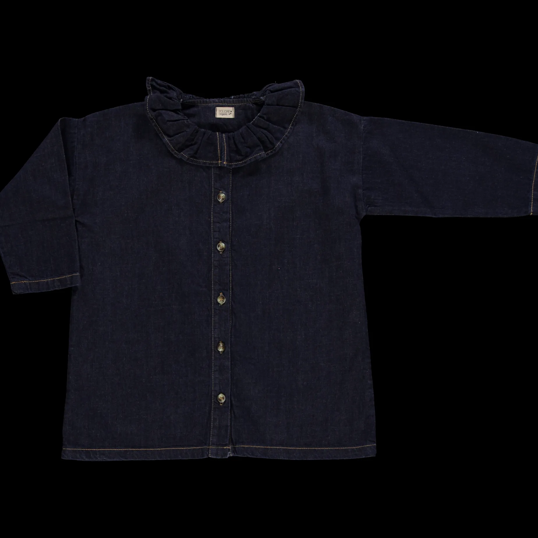 Poudre Organic Blouses & Chemises | BLOUSE ARONIE Denim Dark Blue Denim-Dark-Blue