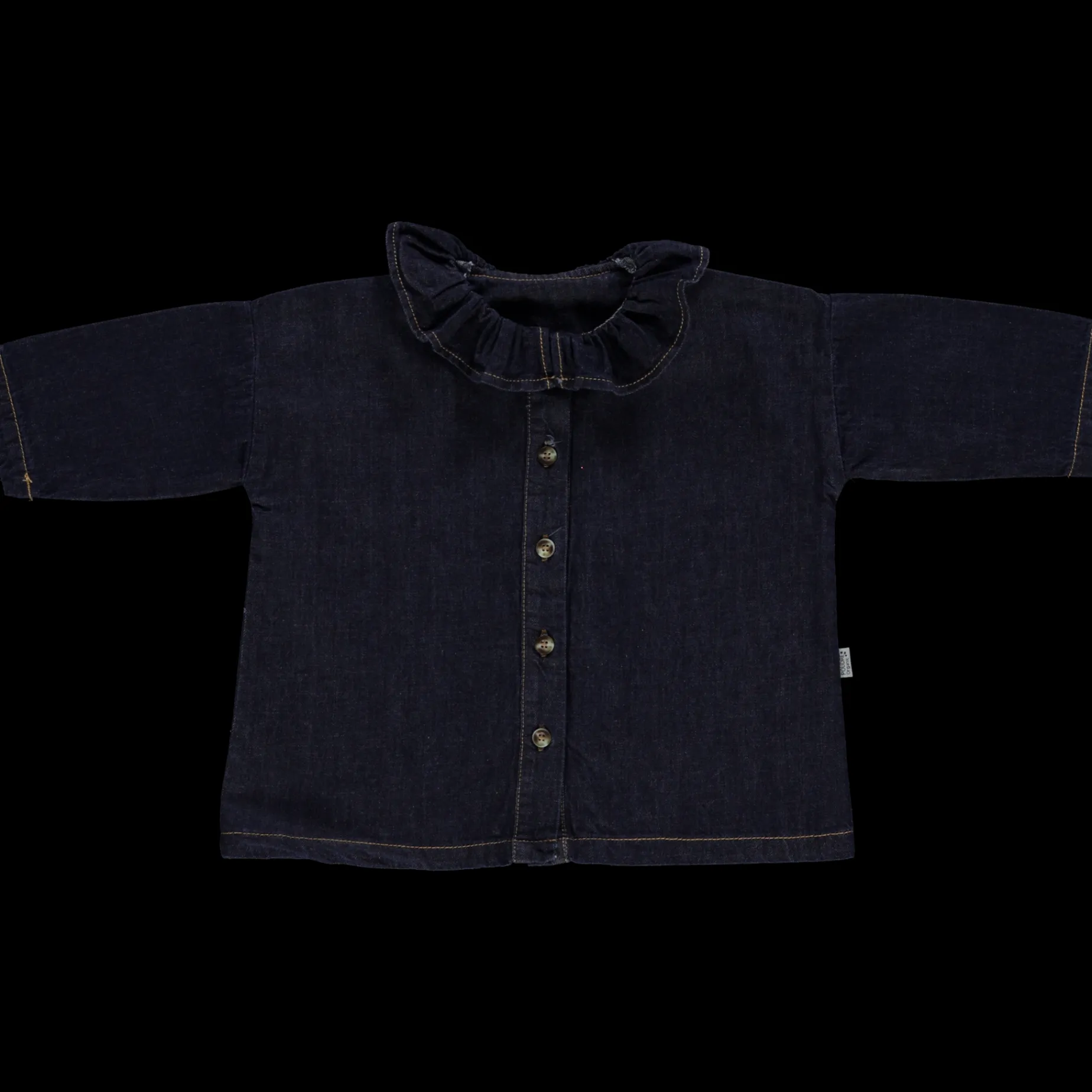 Poudre Organic Blouses & Chemises | BLOUSE ARONIE Denim Dark Blue Denim-Dark-Blue