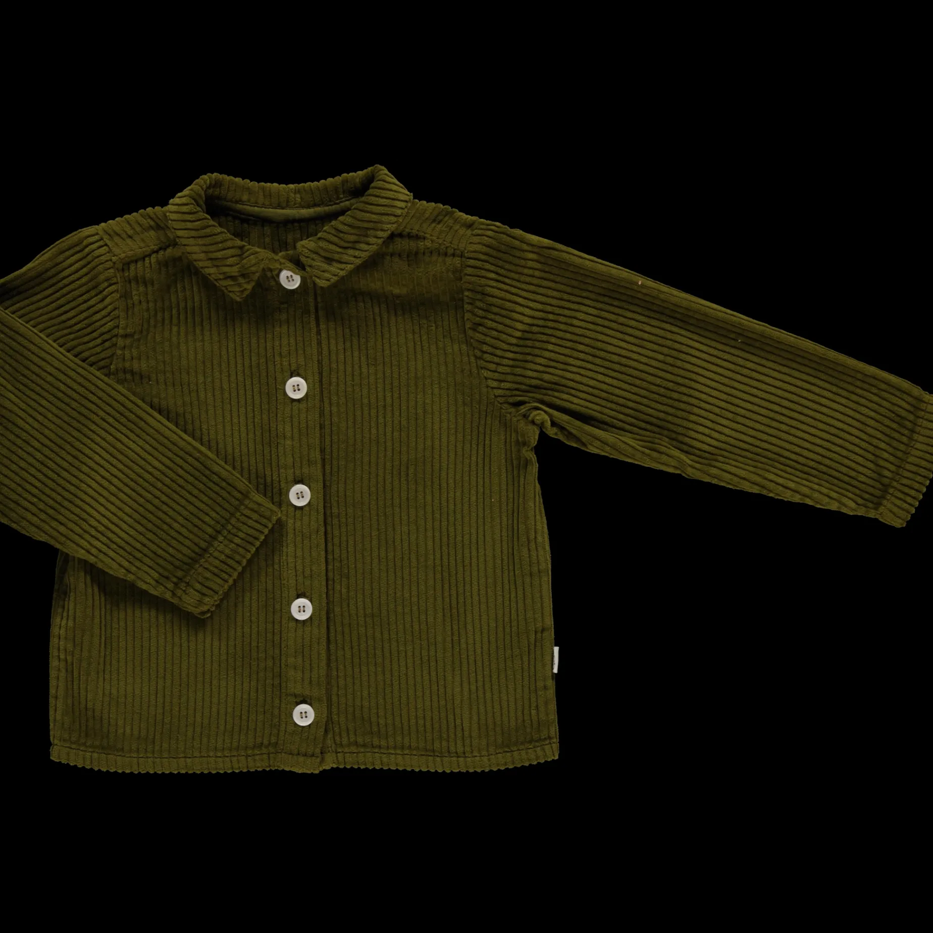 Poudre Organic Blouses & Chemises | BLOUSE BELLADONE VELOURS CÔTELÉ Fir Green FirGreen