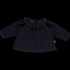 Poudre Organic Blouses & Chemises | BLOUSE CHARME Denim Dark Blue Denim-Dark-Blue