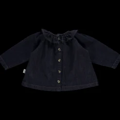 Poudre Organic Blouses & Chemises | BLOUSE CHARME Denim Dark Blue Denim-Dark-Blue