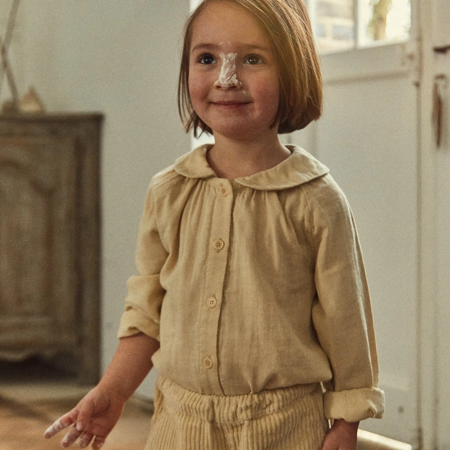 Poudre Organic Blouses & Chemises | Blouses & Chemises | BLOUSE FLEUR Biscotti