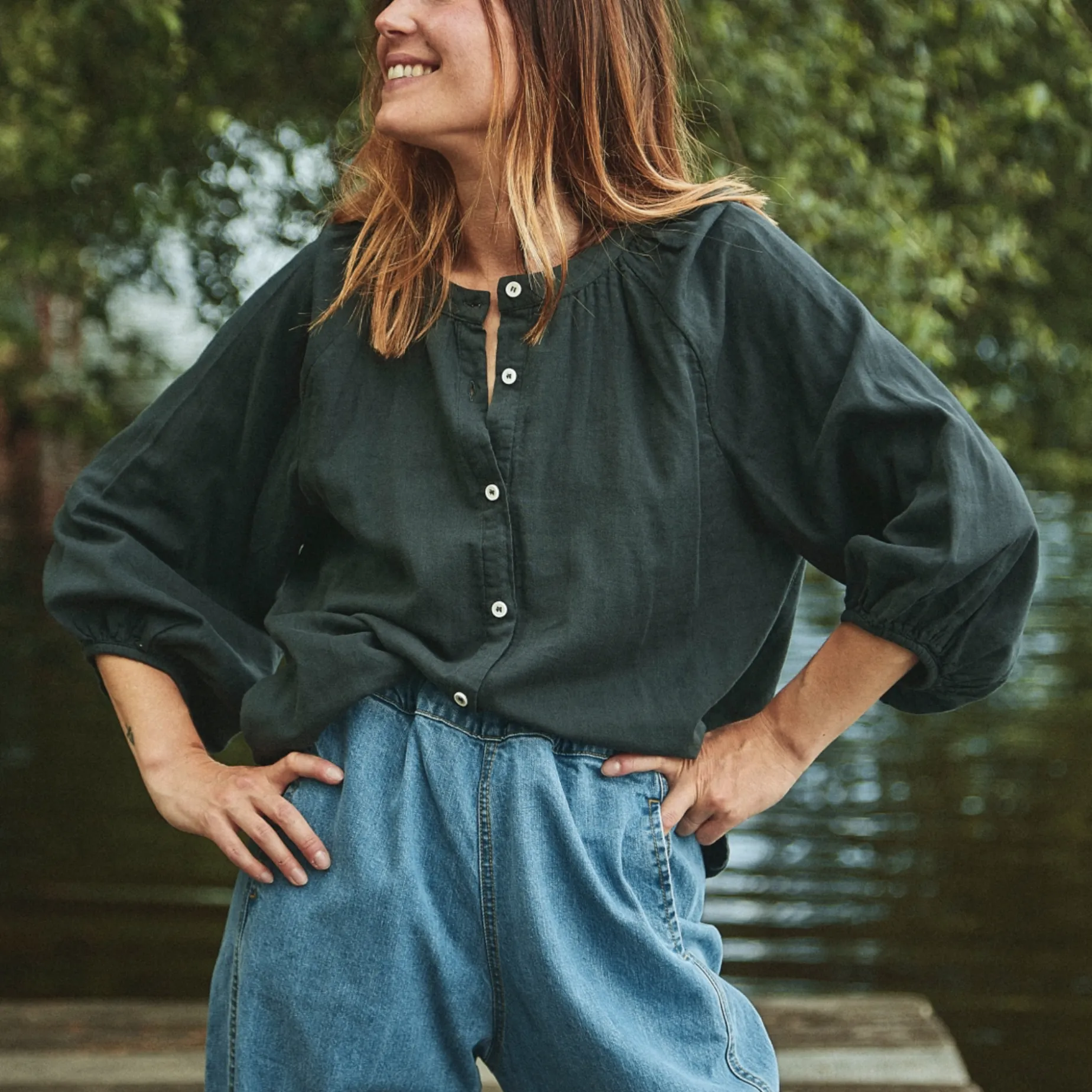 Poudre Organic Blouses & Chemises | BLOUSE ONAGRE Pirate Black PirateBlack