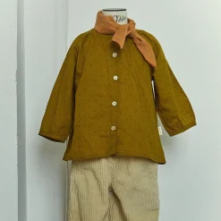 Poudre Organic Blouses & Chemises | Blouses & Chemises | BLOUSE PECAN Points Green Moss PointsGreenMoss