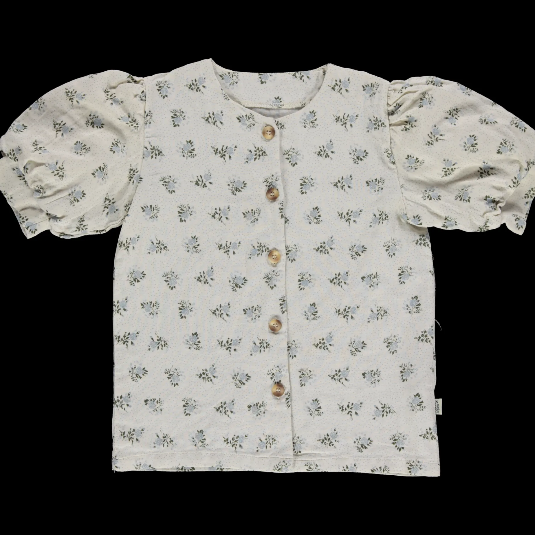 Poudre Organic Blouses & Chemises | BLOUSE POIRE Fleurs Blue Fog Fleurs-Blue-Fog