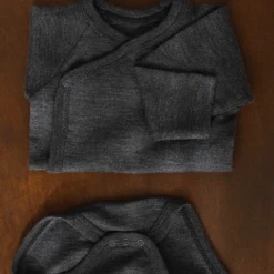 Poudre Organic Bodies | Trousseaux De Naissance & Packs | BODY LIERRE MÉRINOS Gris Chiné GrisChiné