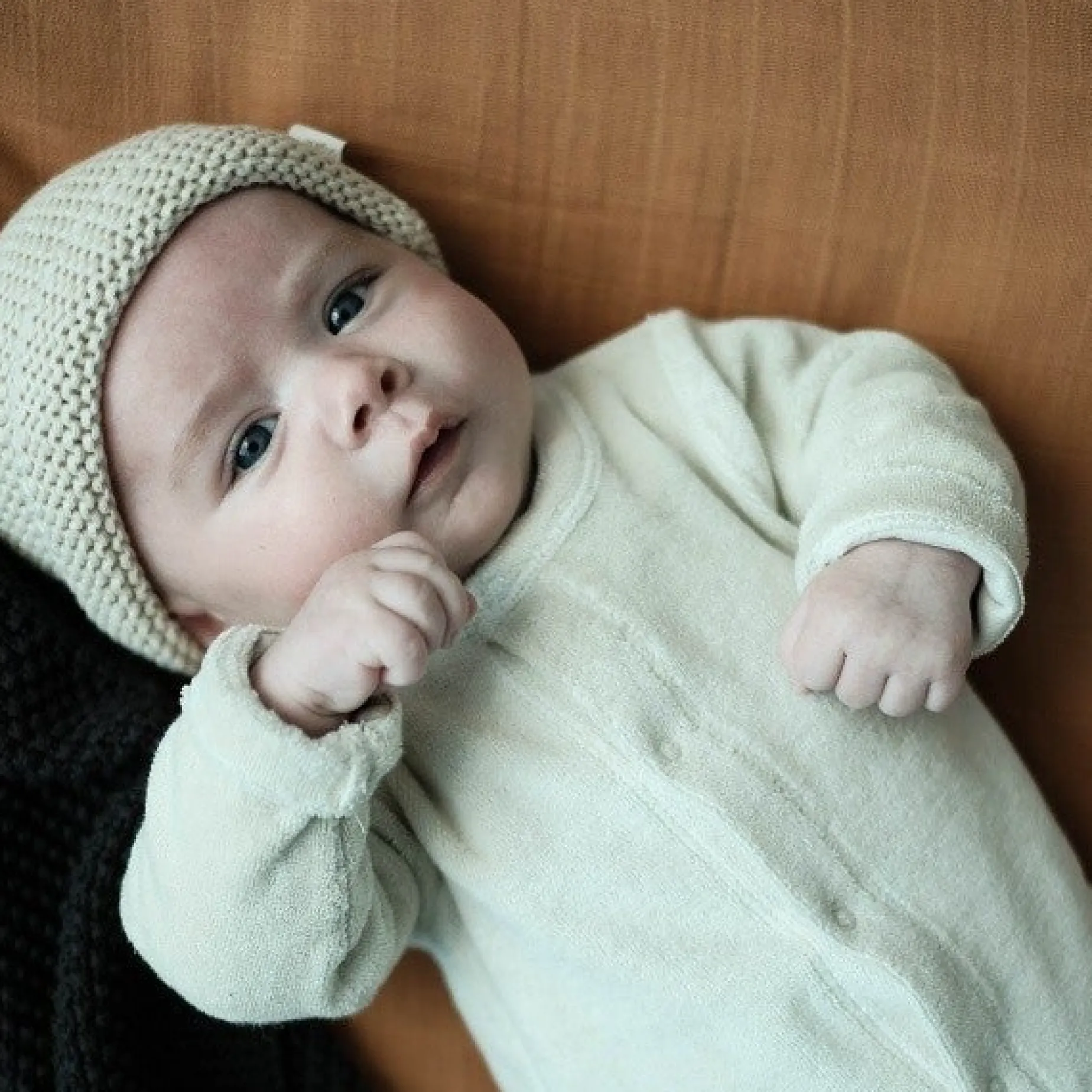 Poudre Organic Béguins, Bonnets Et Chapeaux | BONNET TRÈFLE Almond Milk AlmondMilk