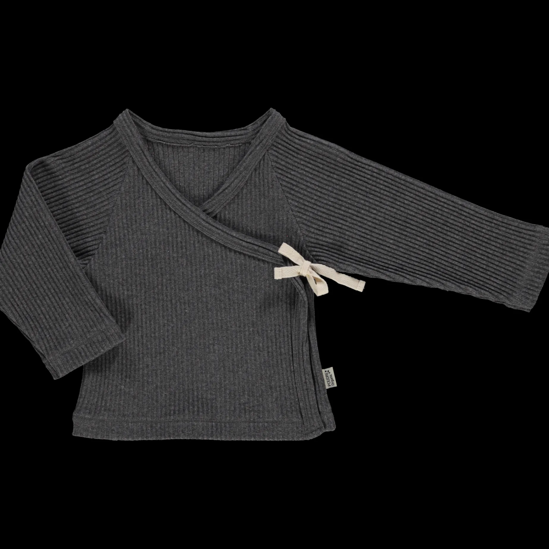 Poudre Organic Cardigans | CACHE COEUR CROCUS CÔTELÉ Anthracite