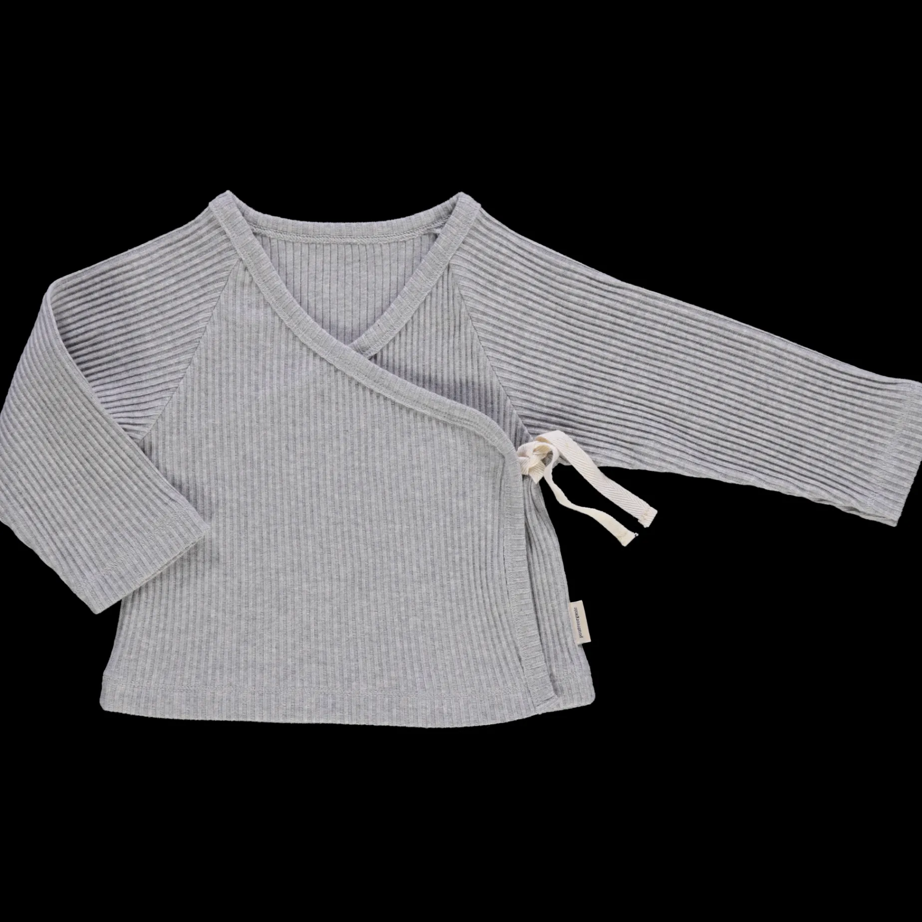 Poudre Organic Cardigans | CACHE COEUR CROCUS CÔTELÉ Gris Clair Chiné GrisClairChiné