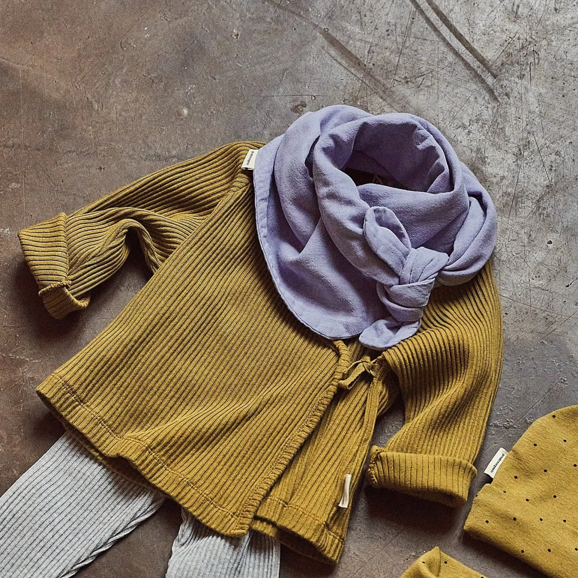 Poudre Organic Cardigans | CACHE COEUR CROCUS CÔTELÉ Green Moss GreenMoss
