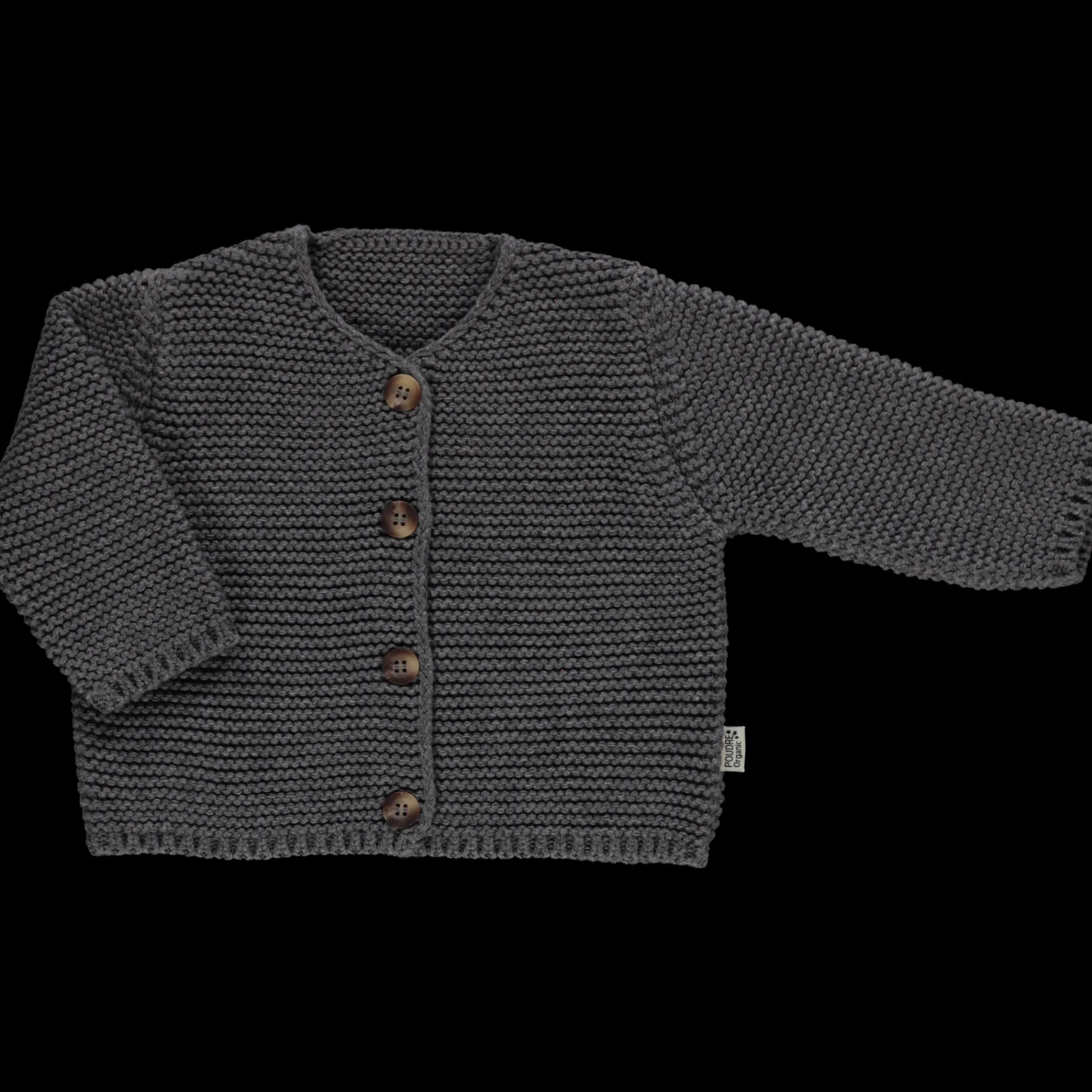 Poudre Organic Cardigans | Trousseaux De Naissance & Packs | CARDIGAN ASTER Anthracite