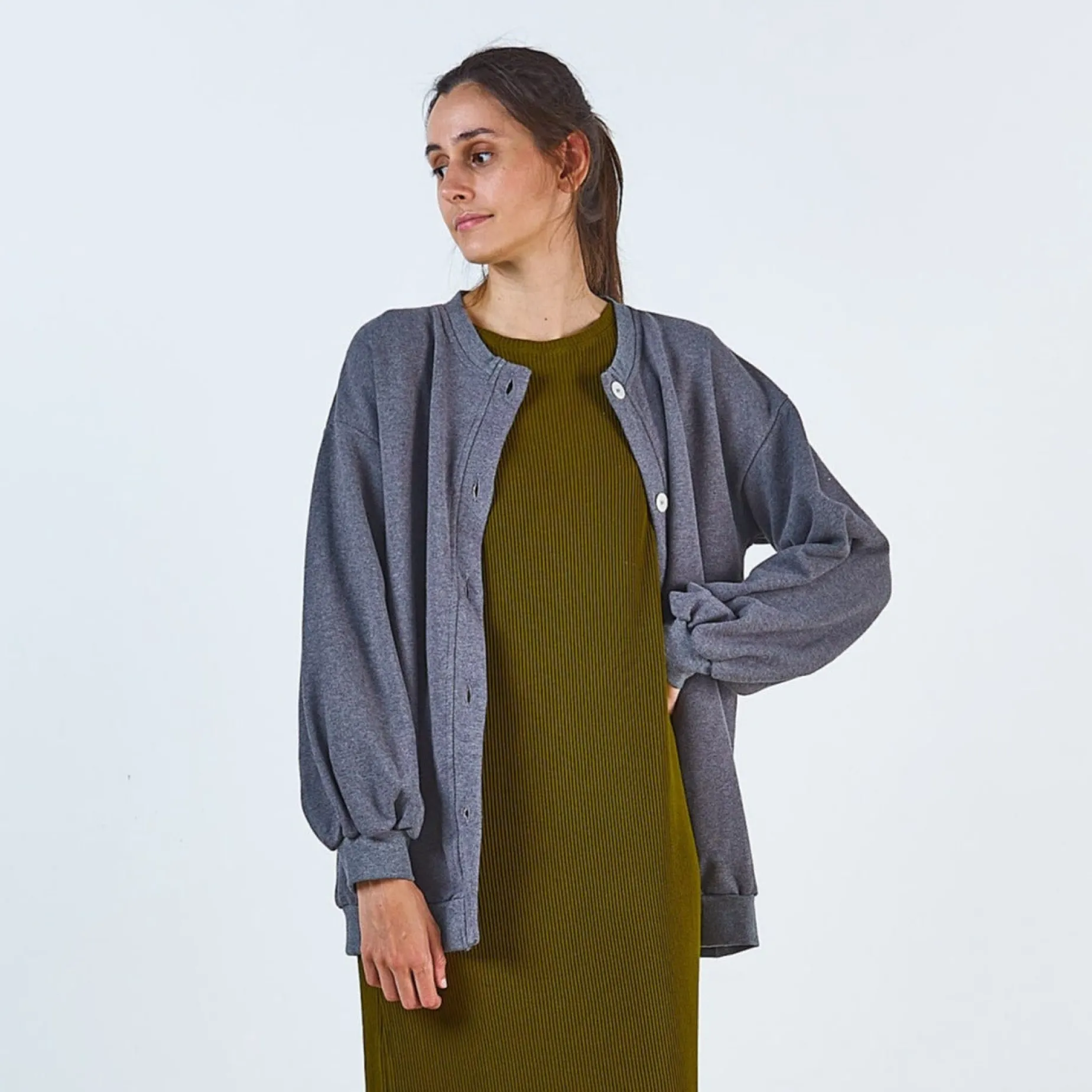 Poudre Organic Cardigans | CARDIGAN BRUNELLE ADULTE Anthracite