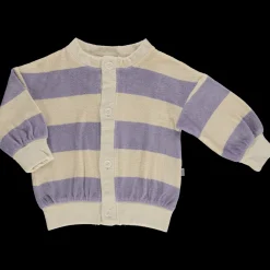 Poudre Organic Cardigans | CARDIGAN BRUNELLE ÉPONGE Rayures Lavender RayuresLavender