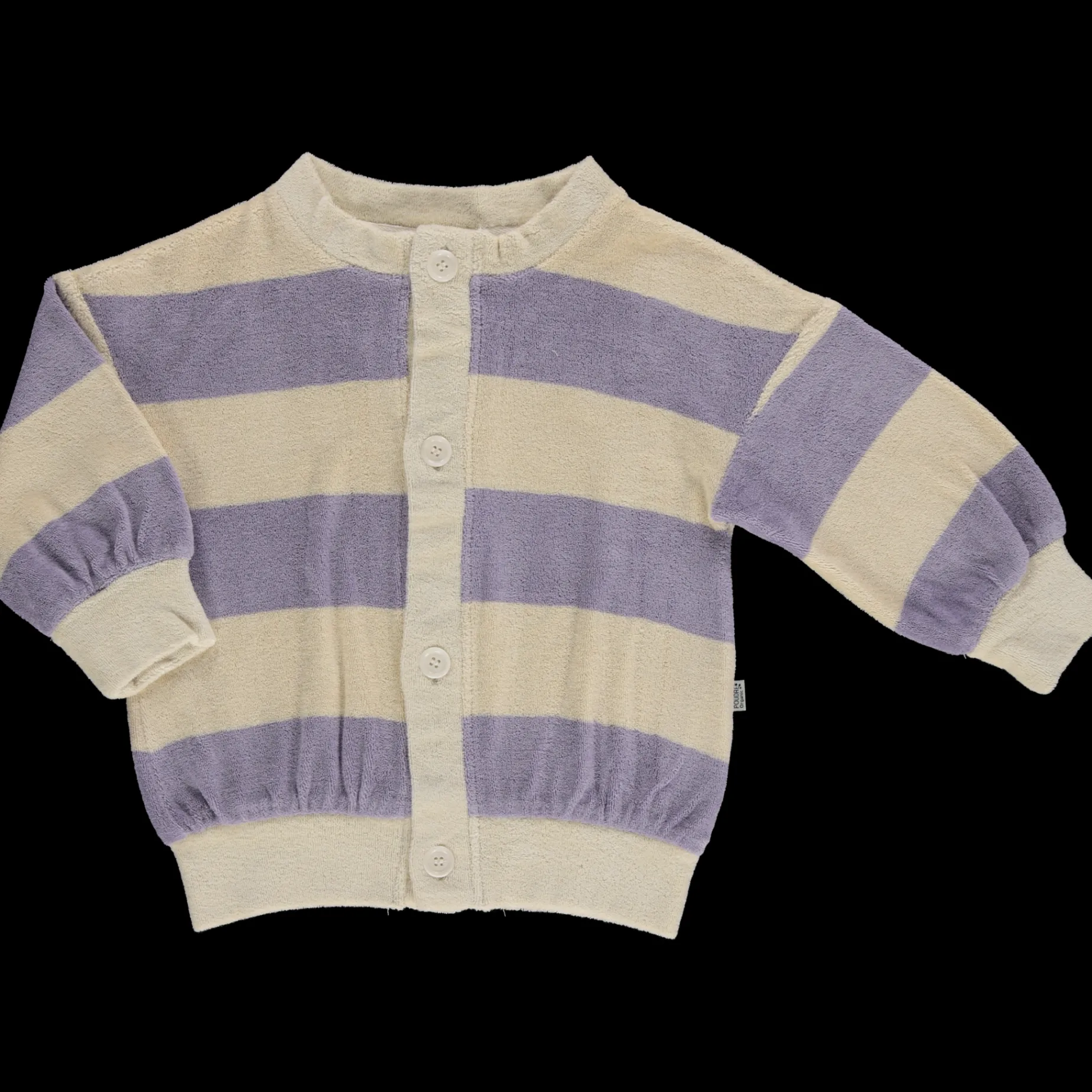 Poudre Organic Cardigans | CARDIGAN BRUNELLE ÉPONGE Rayures Lavender RayuresLavender