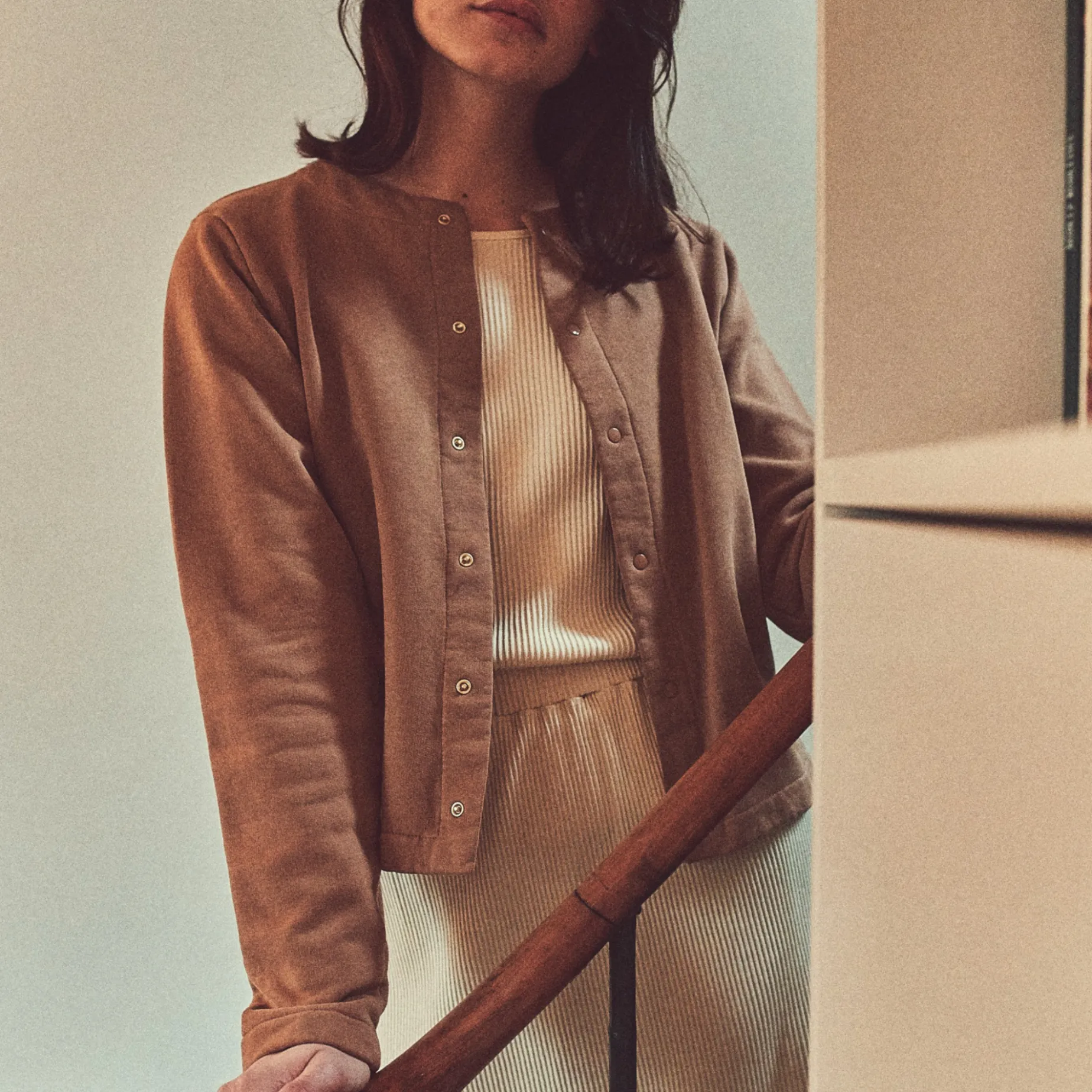 Poudre Organic Cardigans | CARDIGAN CAMOMILLE ADULTE Nuthatch