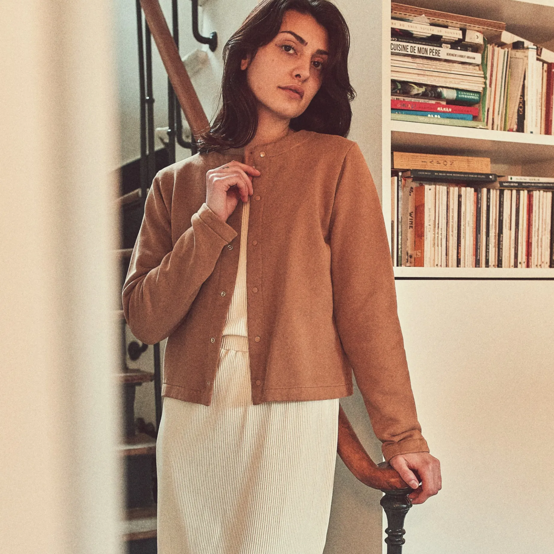 Poudre Organic Cardigans | CARDIGAN CAMOMILLE ADULTE Nuthatch