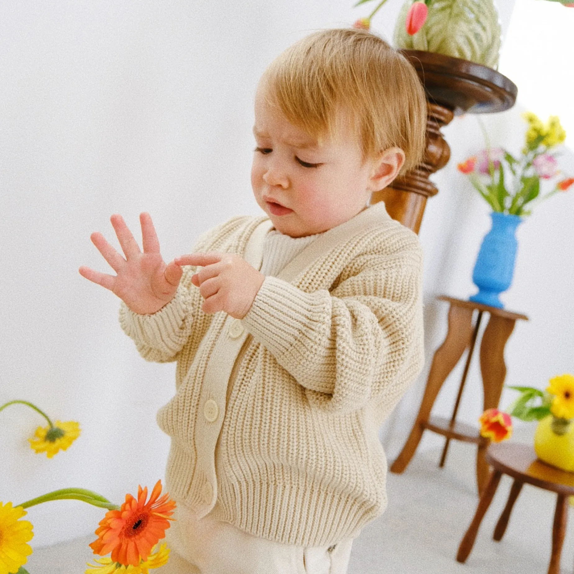 Poudre Organic Cardigans | Cardigans | CARDIGAN MATÉ Almond Milk AlmondMilk