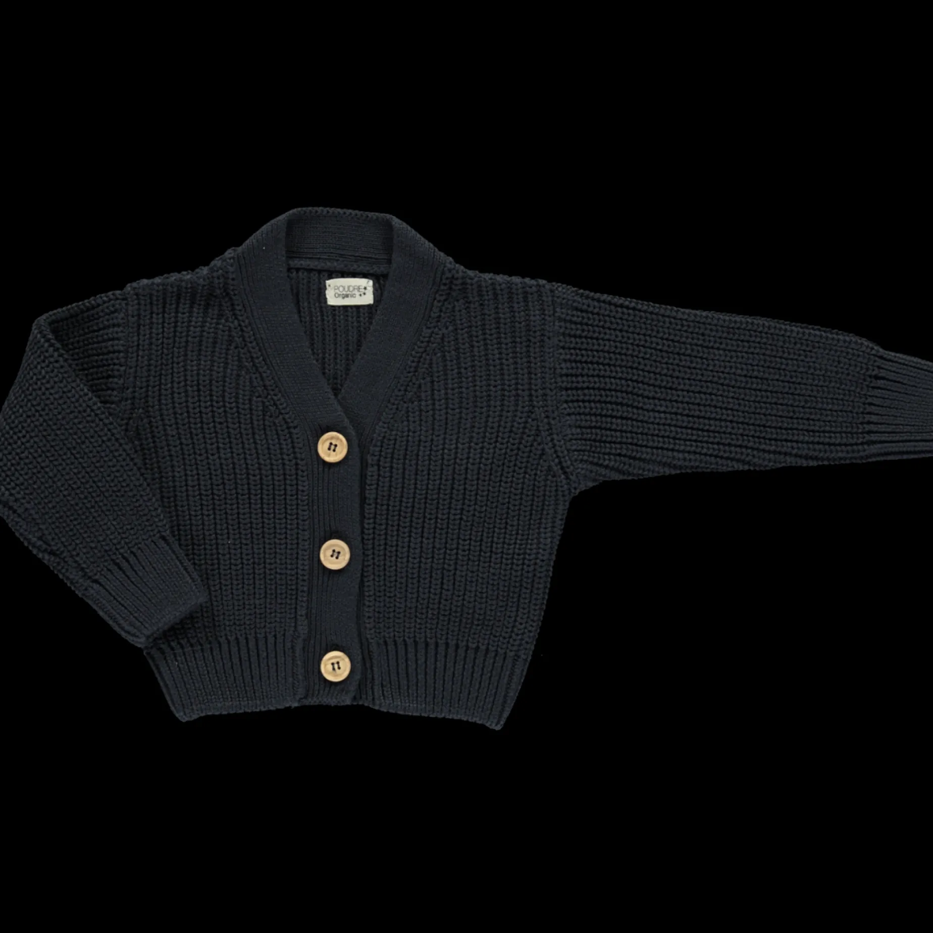 Poudre Organic Cardigans | Cardigans | CARDIGAN MATÉ Charbon