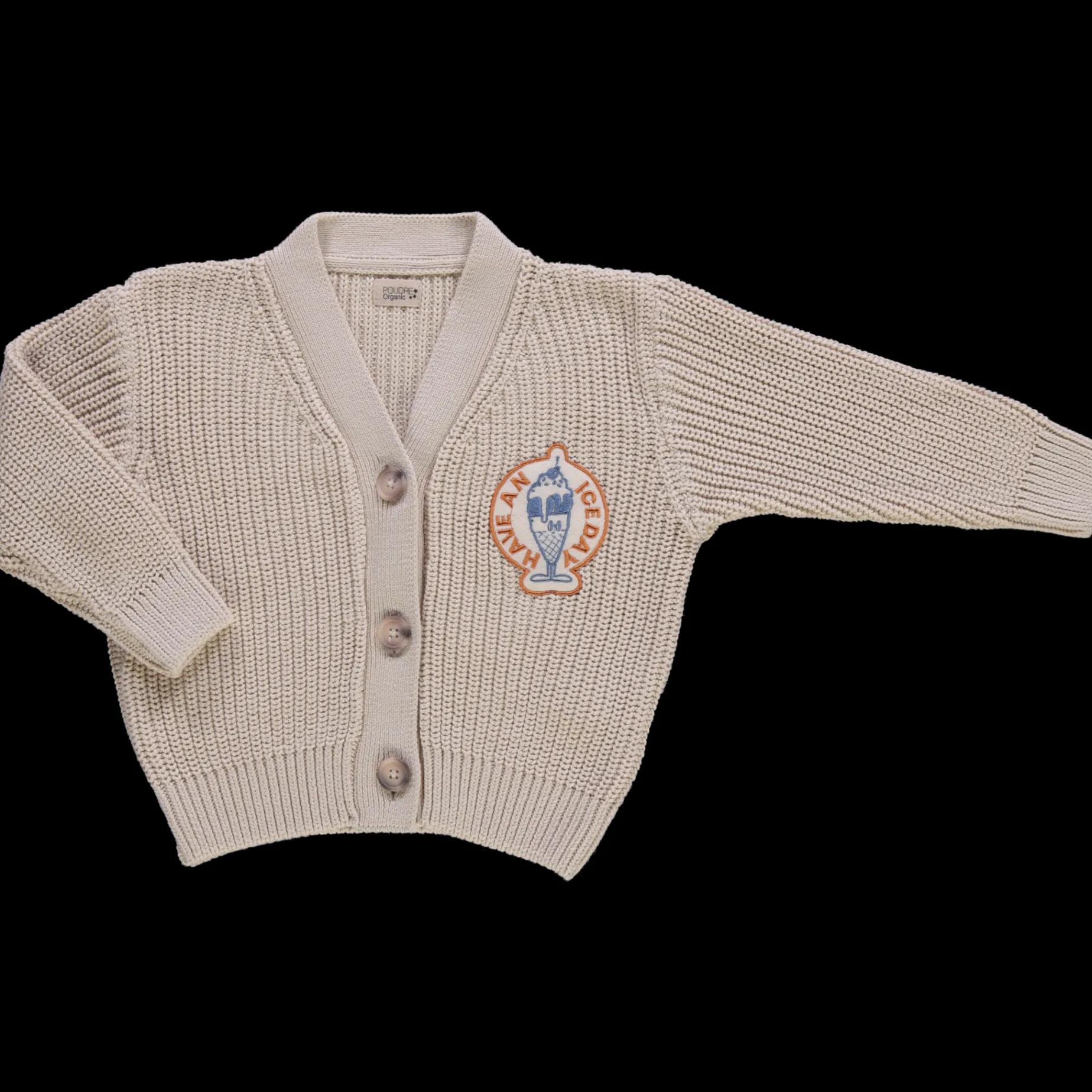Poudre Organic Cardigans | Cardigans | CARDIGAN MATÉ ICE-CREAM Almond Milk Ice-creamAlmondMilk