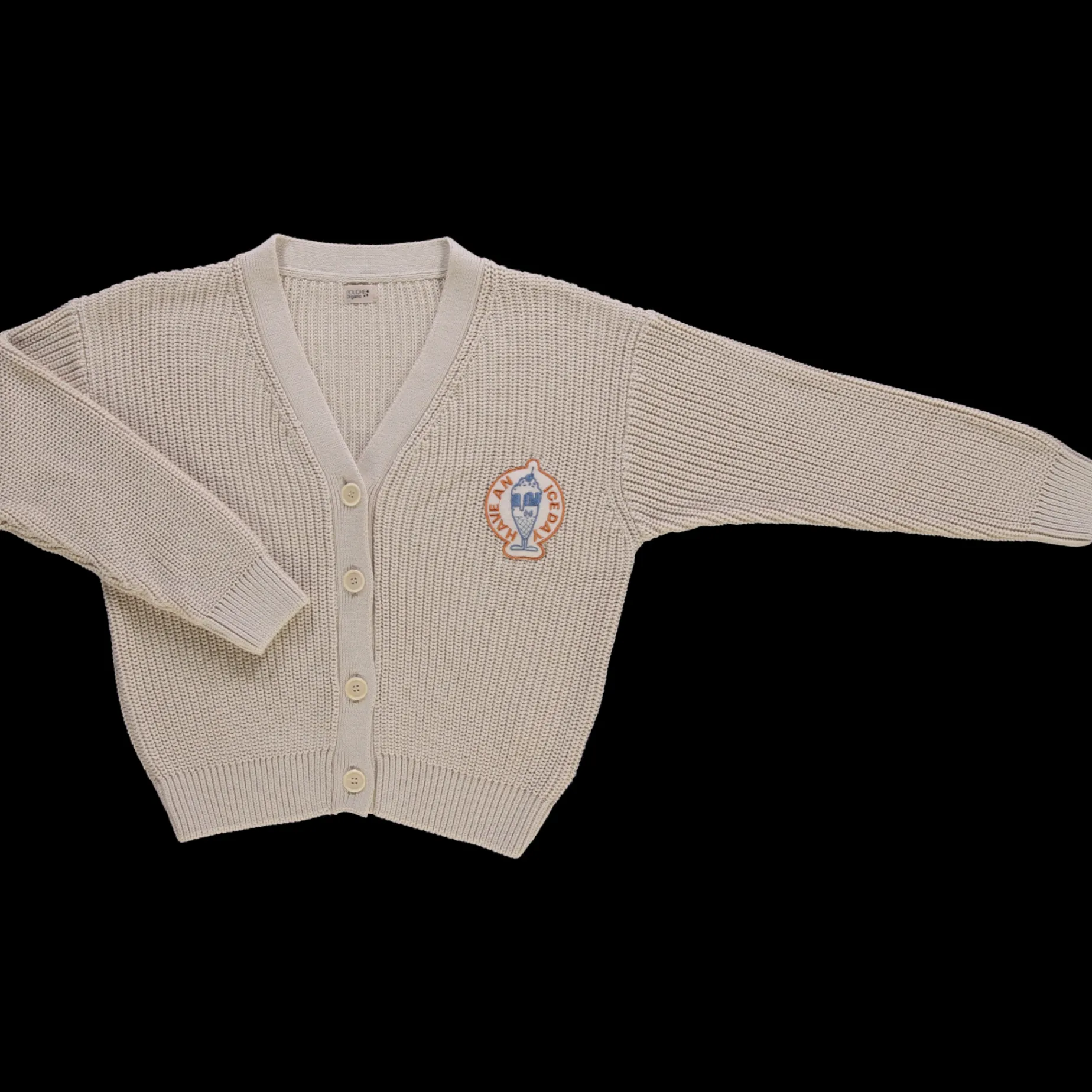 Poudre Organic Cardigans | Cardigans | CARDIGAN MATÉ ICE-CREAM Almond Milk Ice-creamAlmondMilk