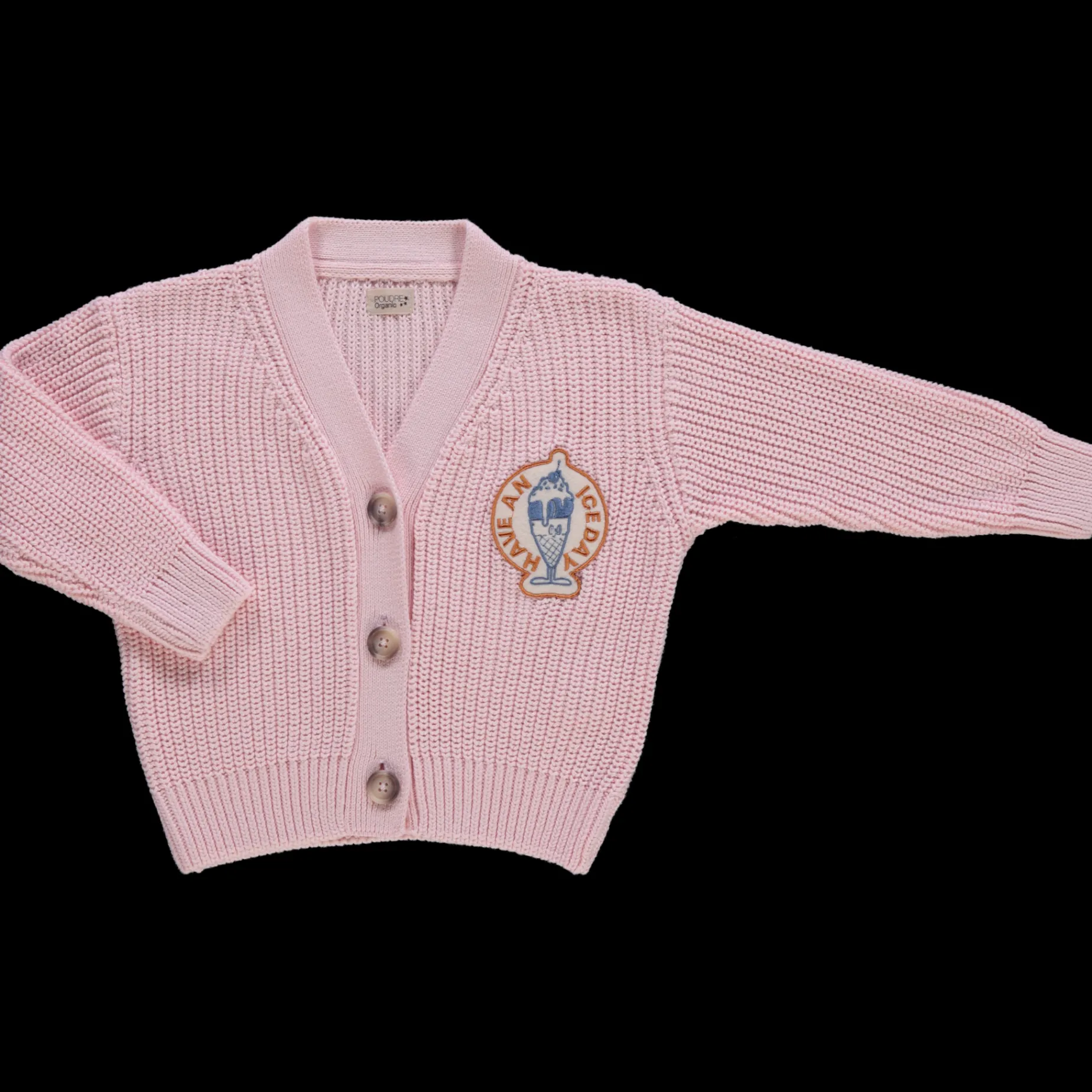 Poudre Organic Cardigans | Cardigans | CARDIGAN MATÉ ICE-CREAM Rose Pastel Ice-creamRosePastel