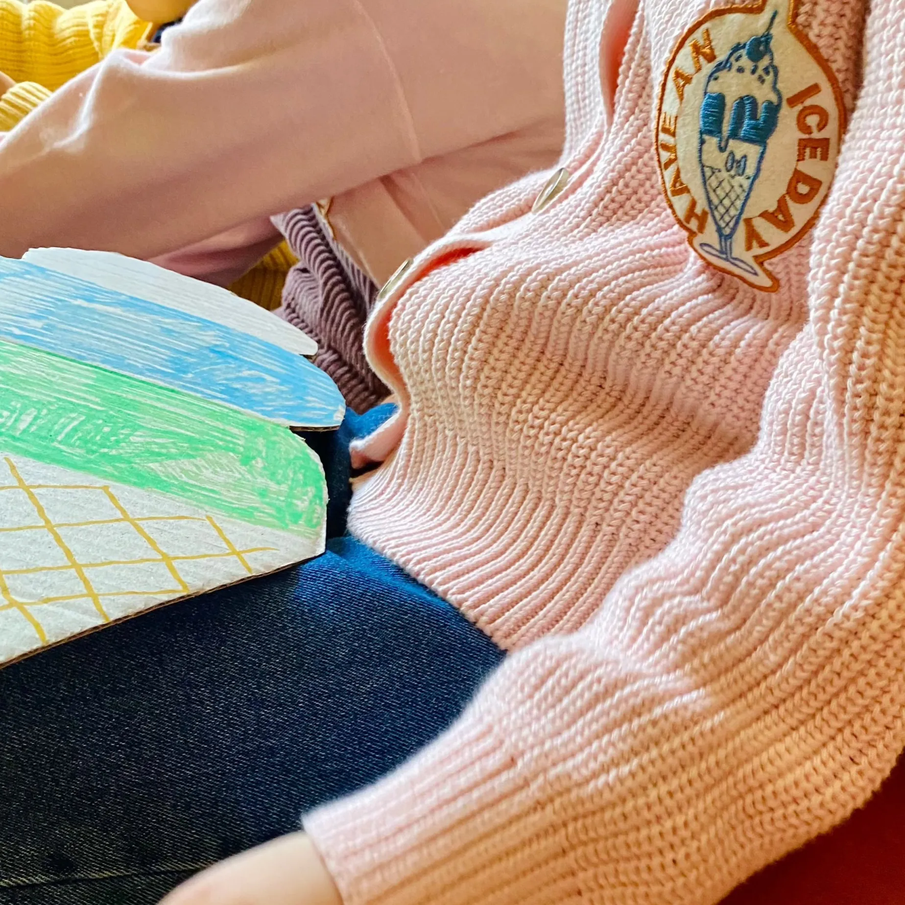 Poudre Organic Cardigans | Cardigans | CARDIGAN MATÉ ICE-CREAM Rose Pastel Ice-creamRosePastel