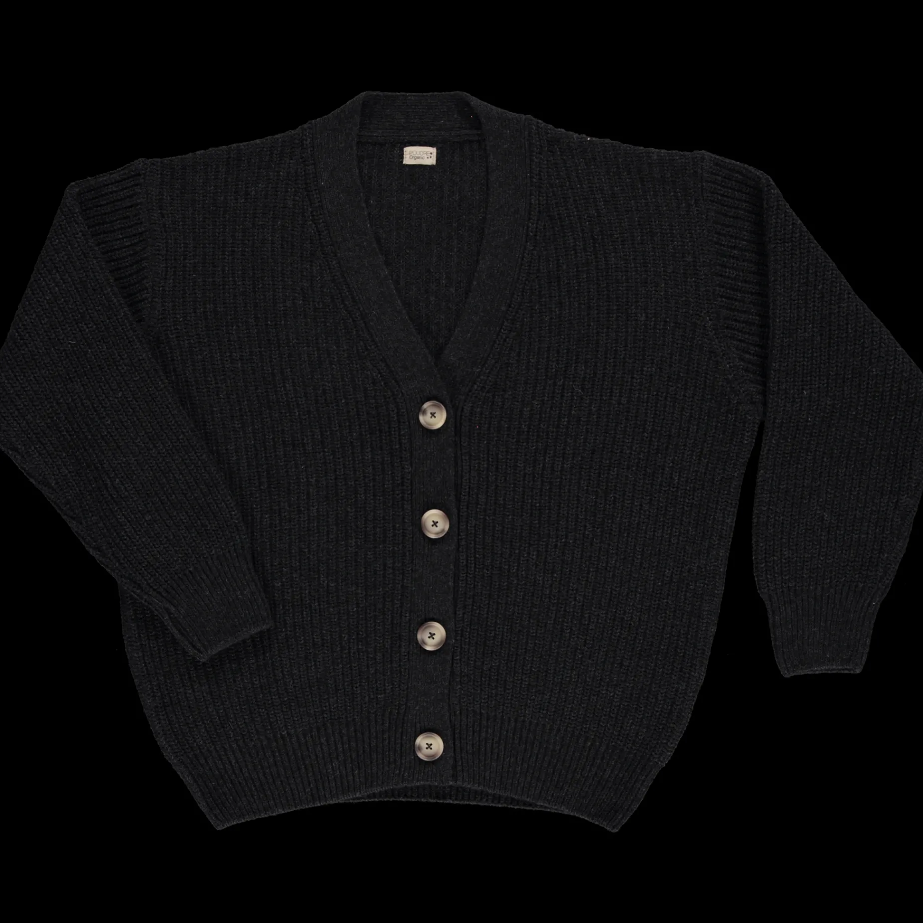 Poudre Organic Cardigans | CARDIGAN MATÉ LAINE ADULTE Anthracite