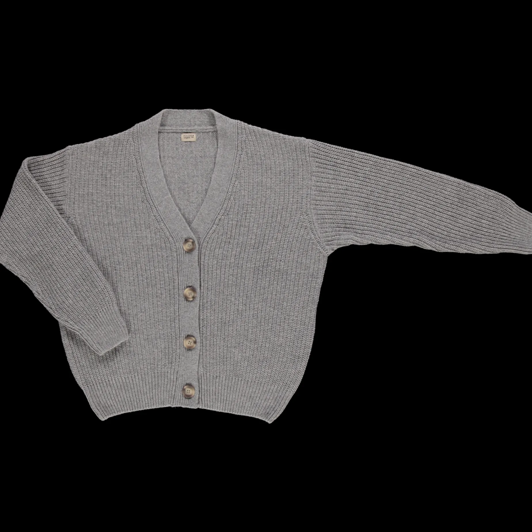 Poudre Organic Cardigans | CARDIGAN MATÉ LAINE ADULTE Gris