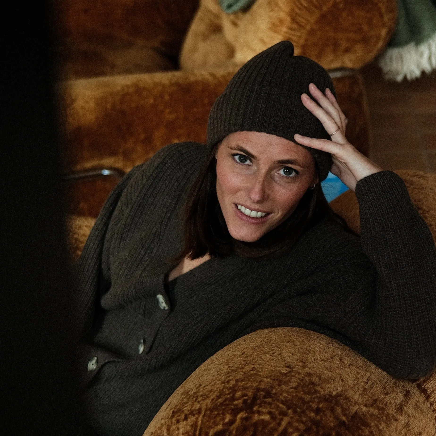Poudre Organic Cardigans | CARDIGAN MATÉ LAINE ADULTE Boue