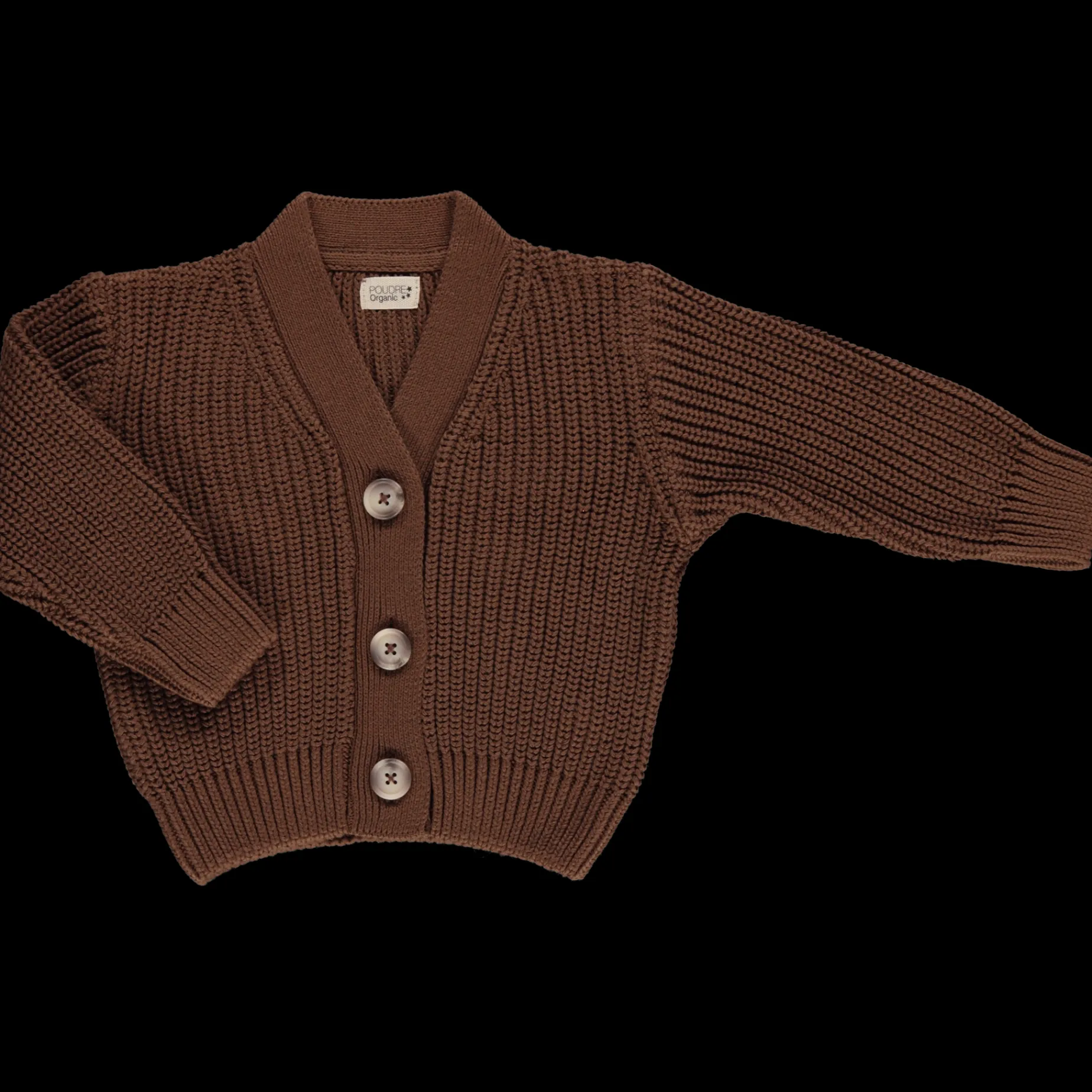 Poudre Organic Cardigans | Cardigans | CARDIGAN MATÉ Noisette