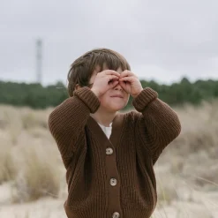 Poudre Organic Cardigans | Cardigans | CARDIGAN MATÉ Noisette
