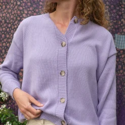 Poudre Organic Cardigans | CARDIGAN PÉTALE ADULTE Lavender