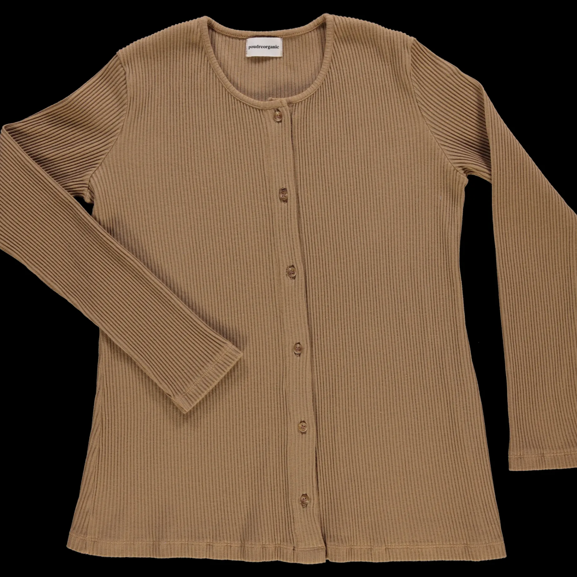 Poudre Organic Cardigans | CARDIGAN SOUCI CÔTELÉ Dijon
