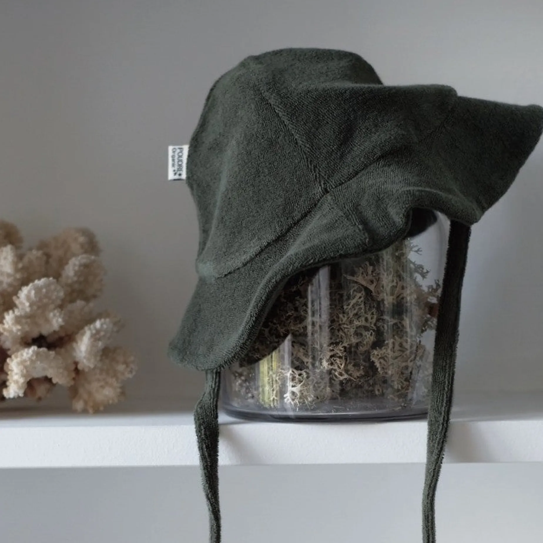 Poudre Organic Béguins, Bonnets Et Chapeaux | CHAPEAU PIVOINE ÉPONGE Forest Green ForestGreen