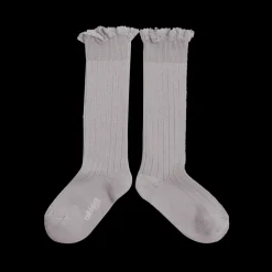 Poudre Organic Chaussettes & Collants | Chaussettes & Collants | CHAUSSETTES JOSEPHINE À DENTELLES Jour de Pluie JourdePluie