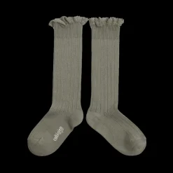Poudre Organic Chaussettes & Collants | Chaussettes & Collants | CHAUSSETTES JOSEPHINE À DENTELLES Sauge