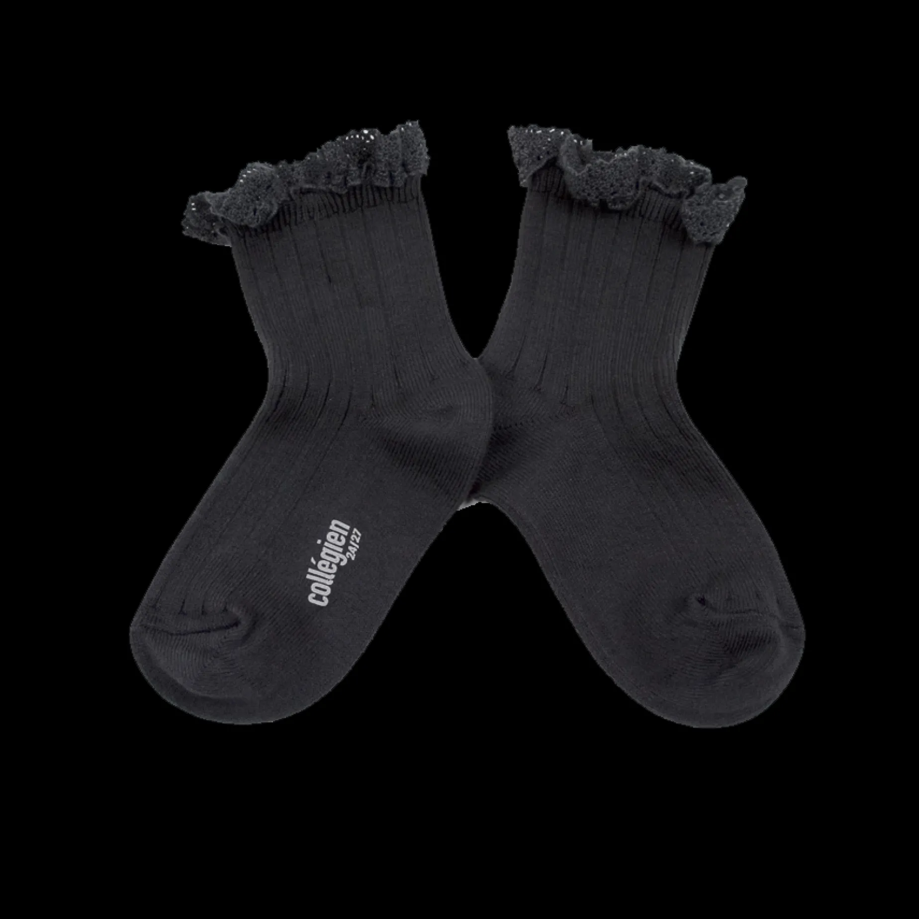 Poudre Organic Chaussettes & Collants | Chaussettes & Collants | CHAUSSETTES LILI À DENTELLES Pierre de Volvic PierredeVolvic