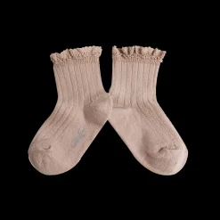 Poudre Organic Chaussettes & Collants | Chaussettes & Collants | CHAUSSETTES LILI À DENTELLES Vieux Rose VieuxRose