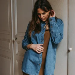 Poudre Organic Chemises & Surchemises | CHEMISE CAMISA Denim Blue Denim-Blue