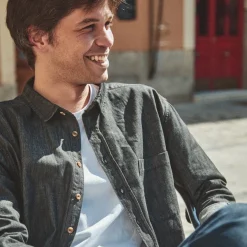 Poudre Organic Chemises & Surchemises | CHEMISE CAMISA Denim Noir