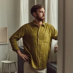 Poudre Organic Chemises & Surchemises | CHEMISE CAMISA GAZE Green Moss GreenMoss