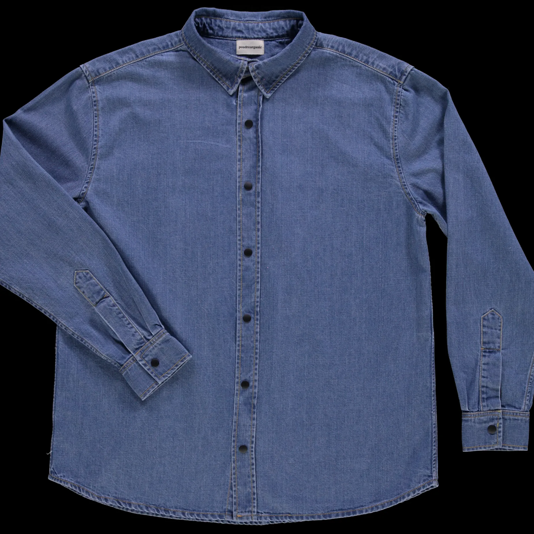 Poudre Organic Chemises & Surchemises | CHEMISE KUMQUAT Denim Blue Denim-Blue