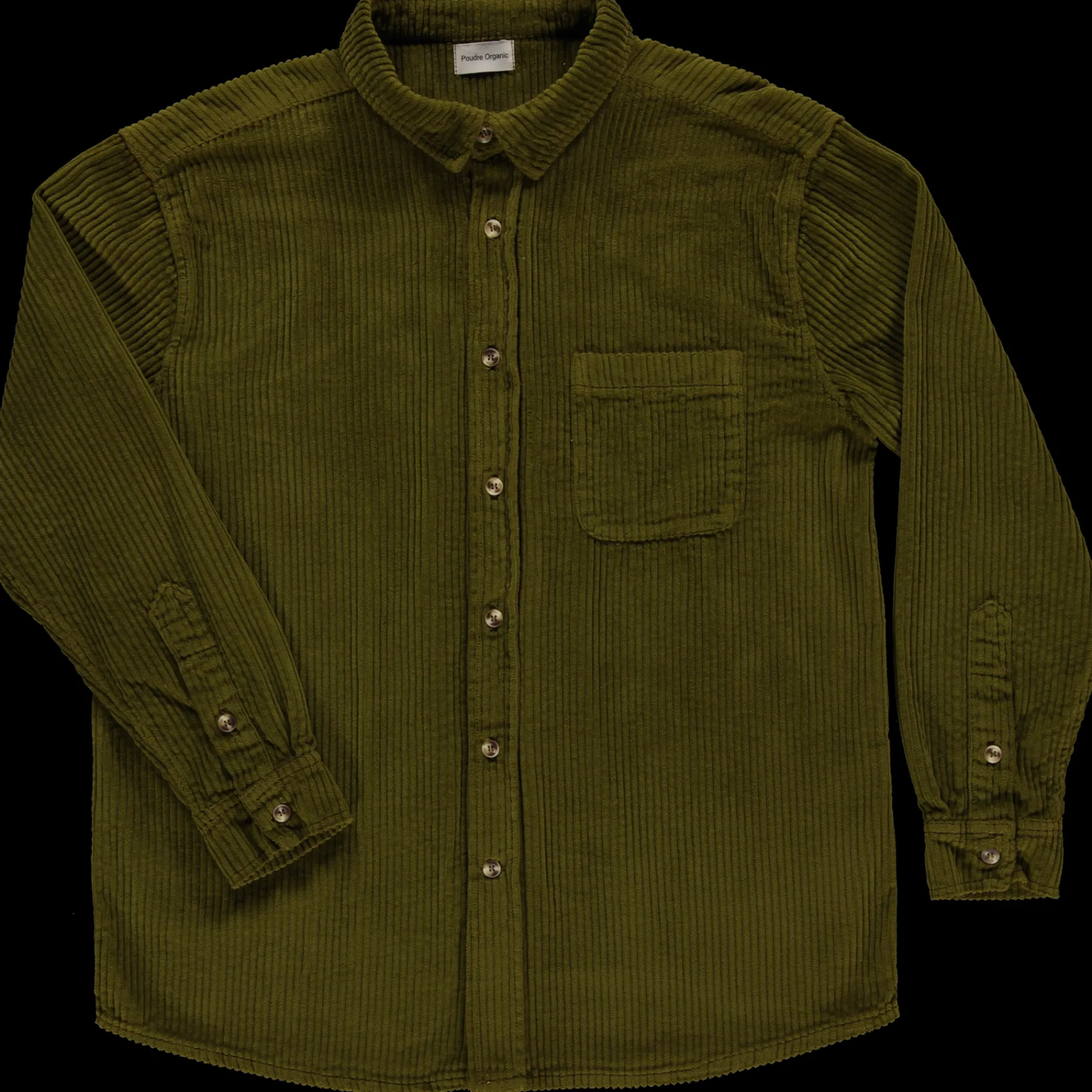 Poudre Organic Chemises & Surchemises | CHEMISE LENHADOR VELOURS CÔTELÉ Fir Green FirGreen