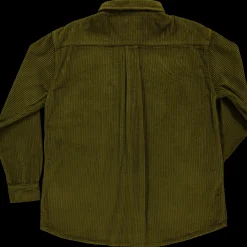Poudre Organic Chemises & Surchemises | CHEMISE LENHADOR VELOURS CÔTELÉ Fir Green FirGreen