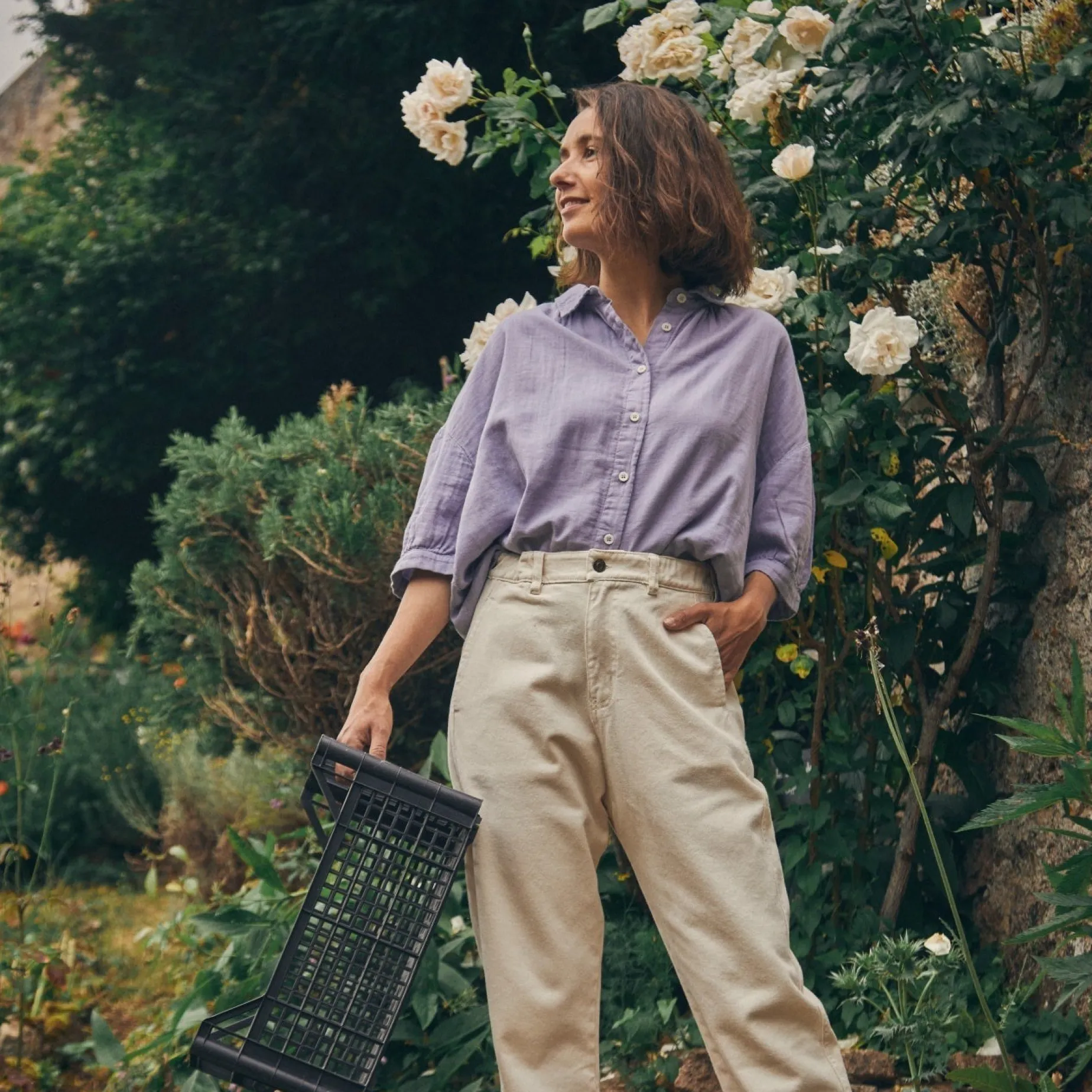 Poudre Organic Blouses & Chemises | CHEMISE NEOTINE Lavender Aura LavenderAura
