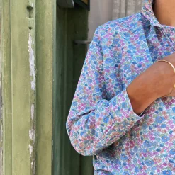 Poudre Organic Blouses & Chemises | CHEMISE ROSIER Flowery Blue FloweryBlue