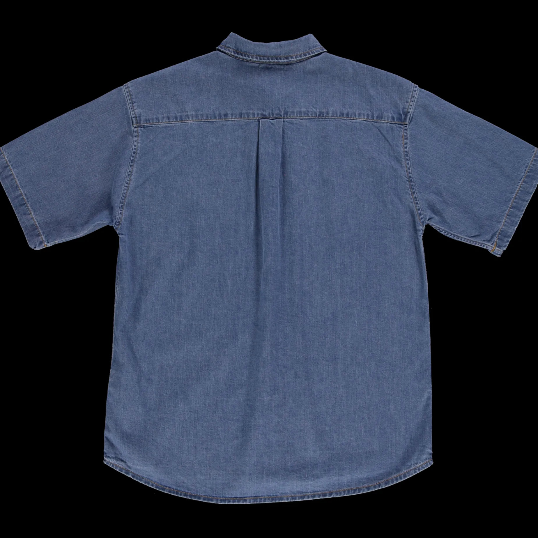 Poudre Organic Chemises & Surchemises | CHEMISE SPIREE MANCHES COURTES Denim Blue Denim-Blue