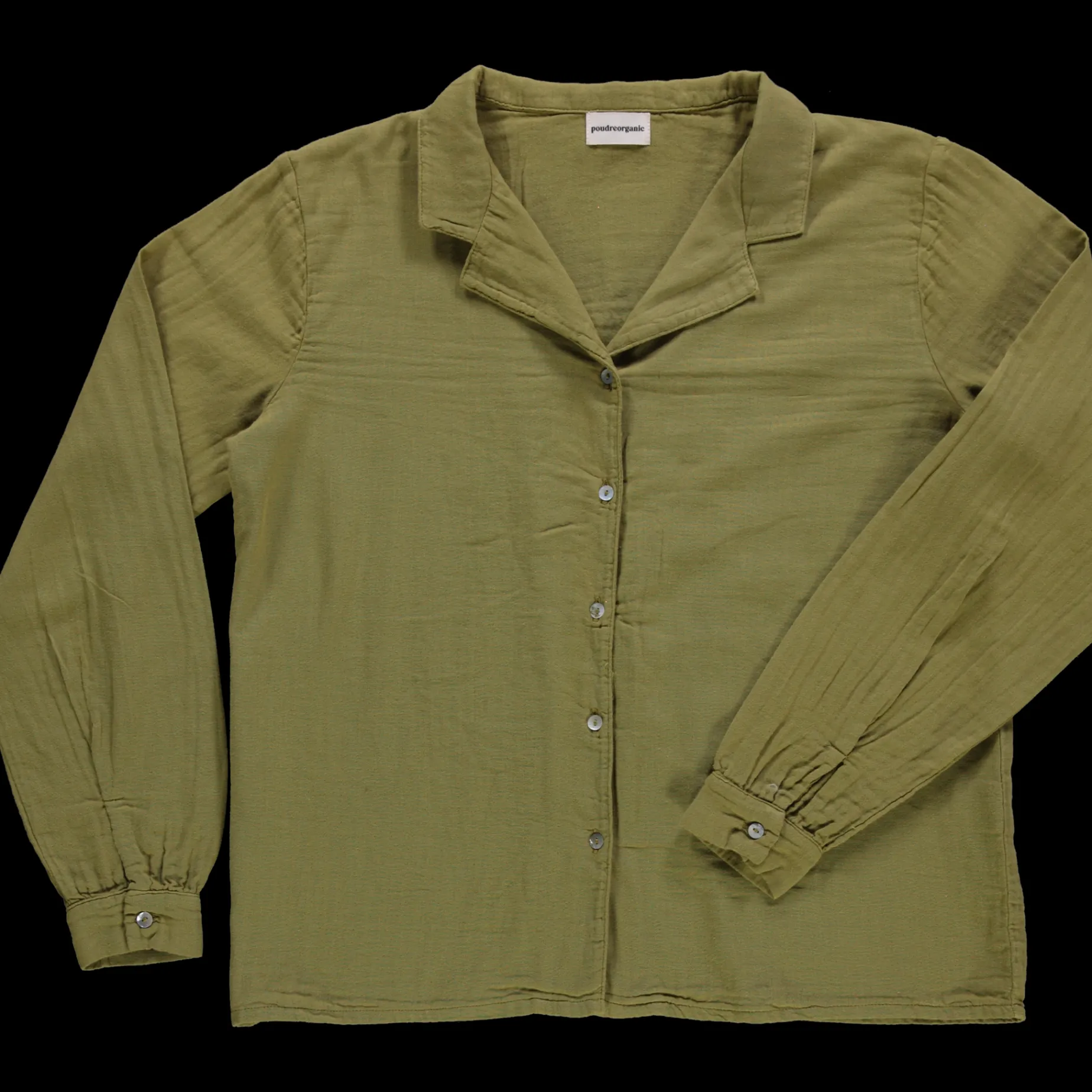 Poudre Organic Blouses & Chemises | CHEMISIER DATTE Green Moss GreenMoss