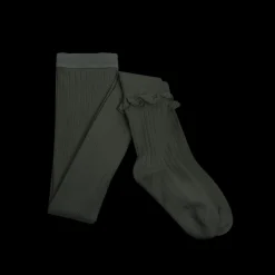 Poudre Organic Chaussettes & Collants | Chaussettes & Collants | COLLANTS CHLOÉ À DENTELLES Vert Forêt VertForêt