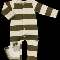 Poudre Organic Combinaisons & Salopettes | Pyjamas | COMBI-PYJ MELEZE ÉPONGE Rayures Fir Green RayuresFirGreen